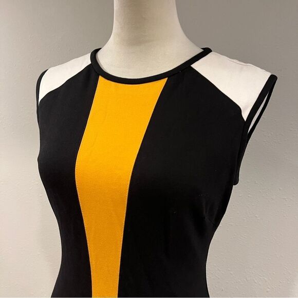 Cache Vintage Bodycon knee length Sleeveless Crew Neck dress size 4 - Picture 2 of 11